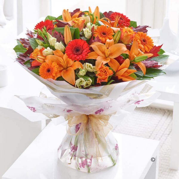 Autumn Rose and Lily Hand-tied Large