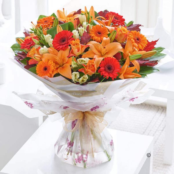 Autumn Rose and Lily Hand-tied Extra Large