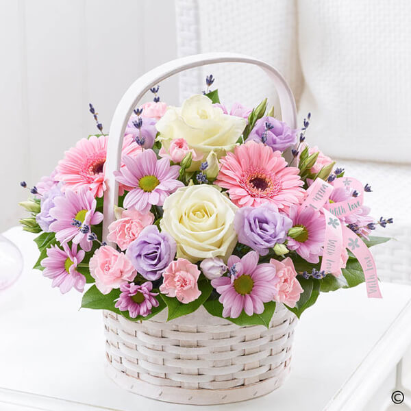 pink & lilac basket