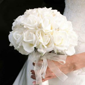 White Rose Wedding Bouquet