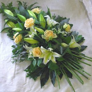 Rose and Lily Funeral Spray