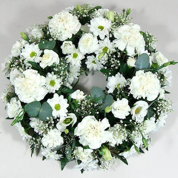 funeral wreath white