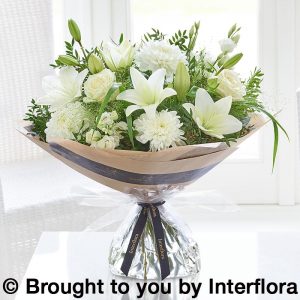 white bouquet of flowers