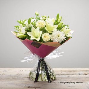 white bouquet of flowers