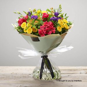 vibrant hand-tied bouquet
