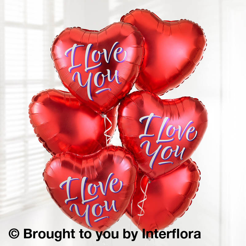 Bouquet of Love Heart Balloons